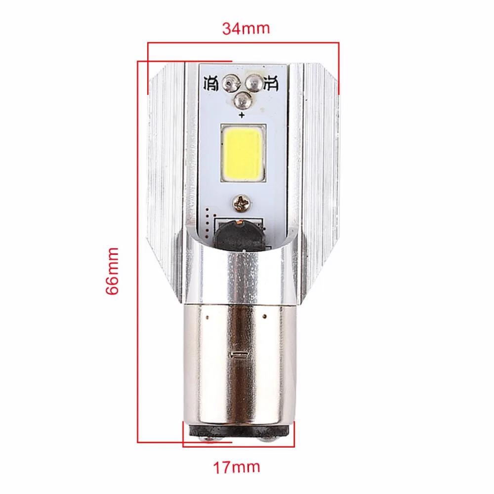H4 H6 светодиодные фары для мотоцикла COB Led 1000LM BA20D Hi Lo лампа скутера ATV мото