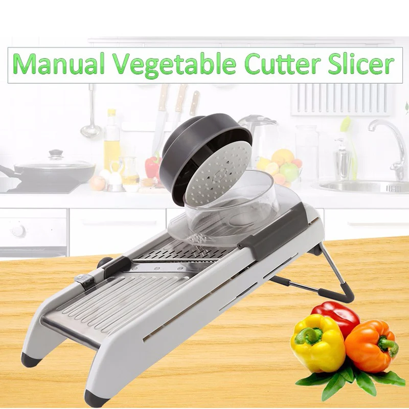 Ручная Регулируемая мандолина слайсер профессиональная Терка с 304 лезвиями из