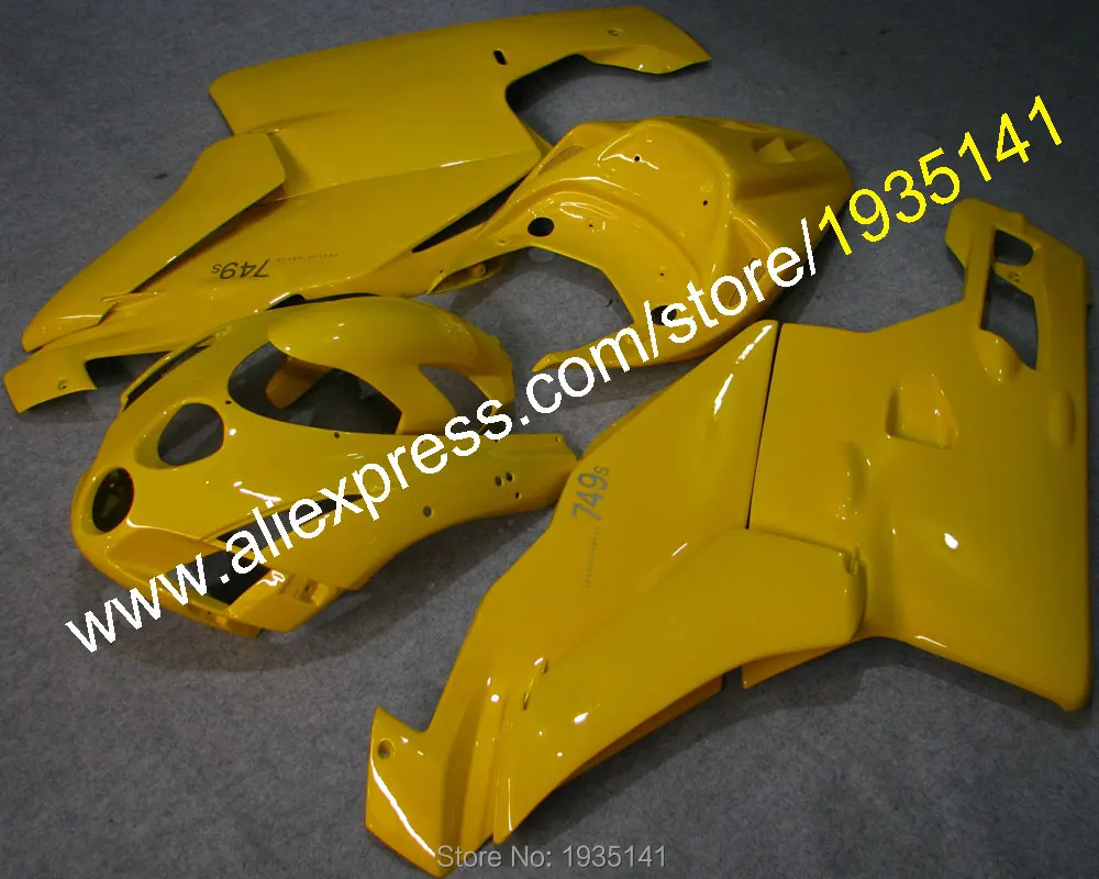 

Глянцевый желтый капот для Ducati 999 749R 2003 2004 Ducati 749s 999R 03 04, комплект обтекателей для мотоцикла (литьё под давлением)