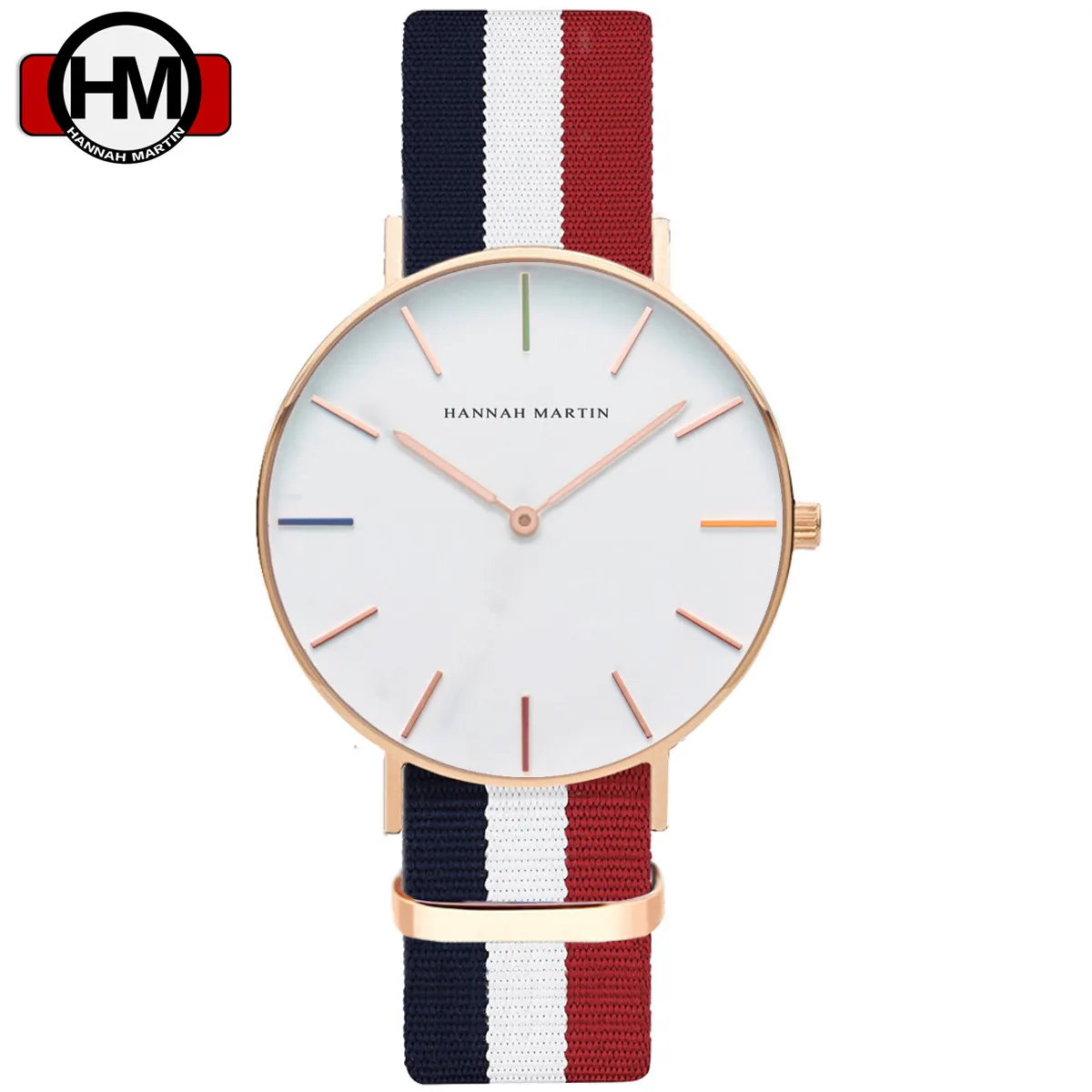 Новая мода бренд Hannah Martin DW стильные часы Мужские Женские кварцевые наручные цвет