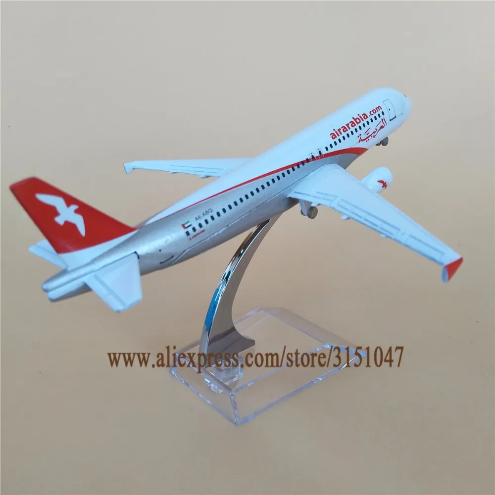 Модель самолета Airarabia A320 Airlines модель Airbus 320 Airways подарки для детей 16 см|Статуэтки и