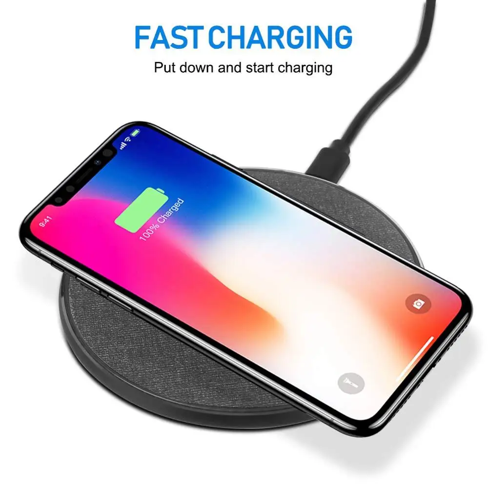 Беспроводное зарядное устройство FDGAO 10 Вт зарядная площадка Qi для iPhone 11 XS Max XR X 8 Plus