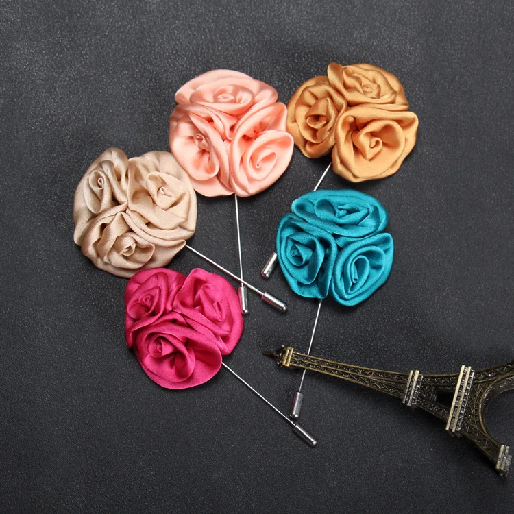 Brand New Lapel Flower Daisy Handmade Boutonniere Stick Brooch Pin Men Cool Beautiful Accessories in Party Wedding Brooches