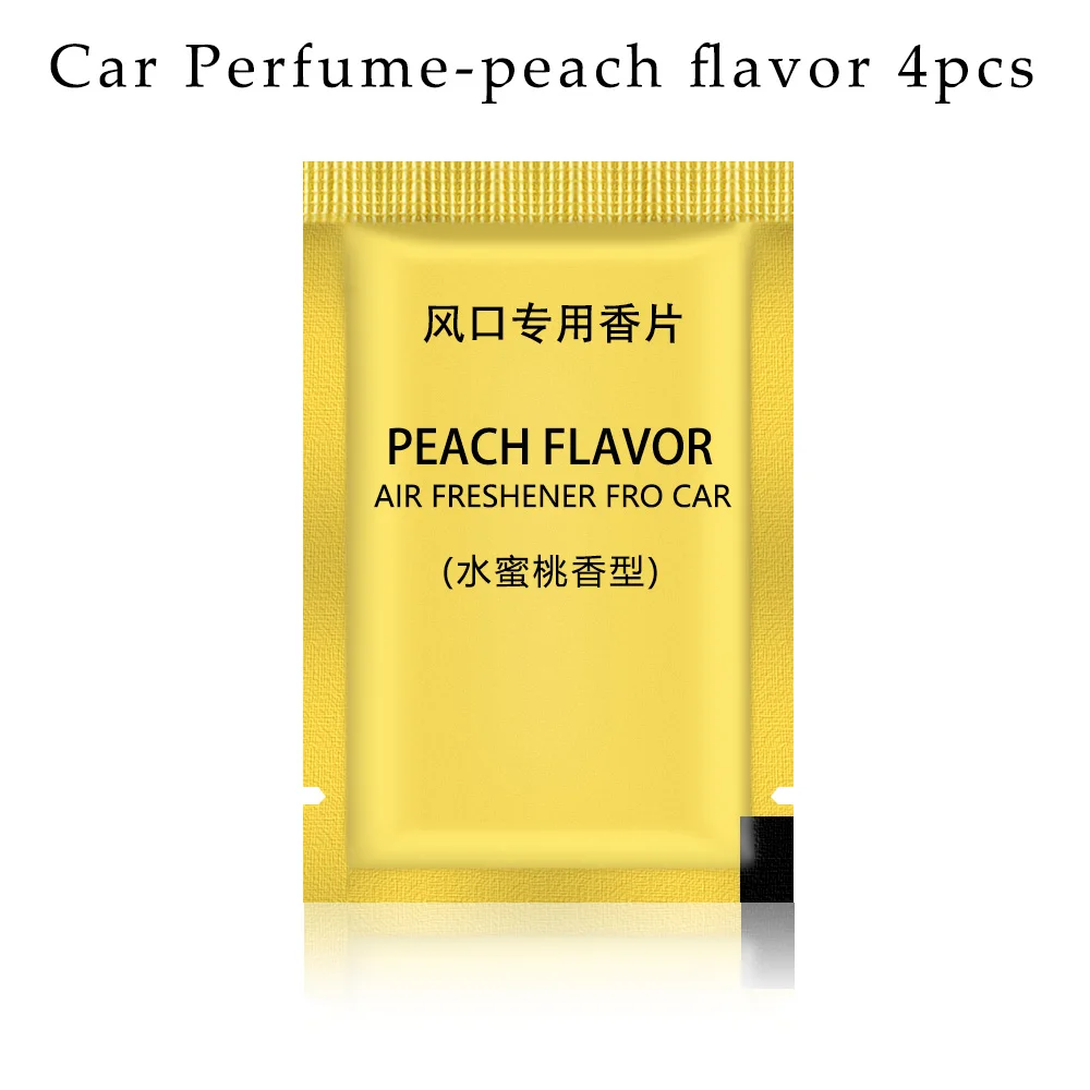 Peach Flavor 1 шт. милый автомобильный парфюм Apple, воздушный Зажим Для Освежителя с добавками, ароматом апельсина/лимона/яблока/лаванды, автомобильные аксессуары - Название цвета: Peach Flavor