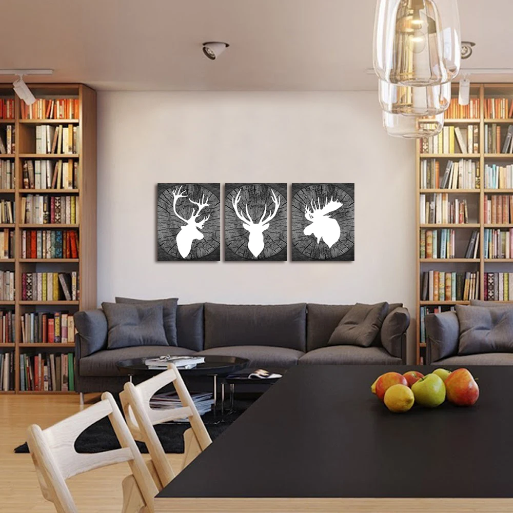 Визуальный художественный Декор олень Настенный декор рога декоративный силуэт