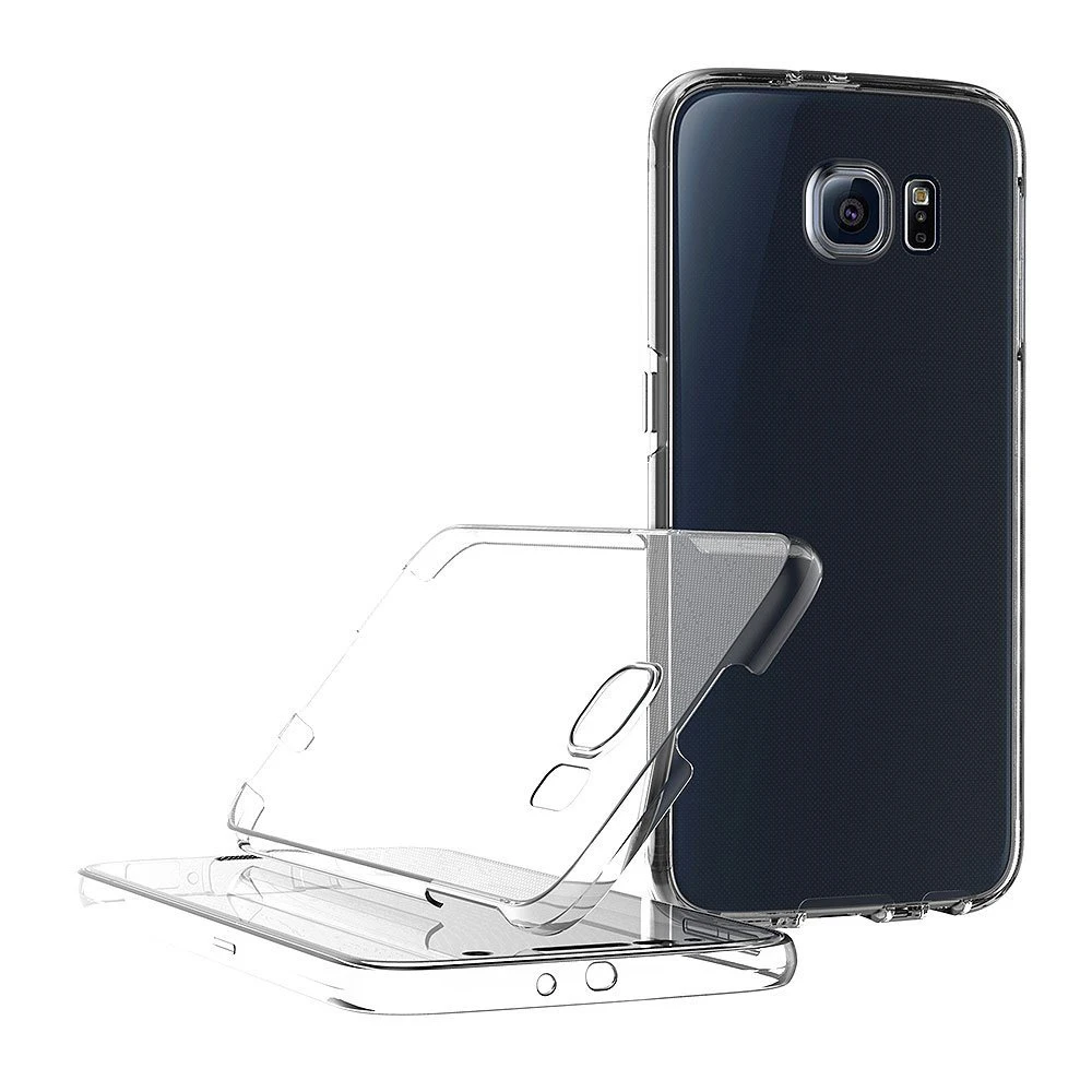 Прозрачный белый мягкий резиновый чехол на 360 градусов для Samsung Galaxy S9 силиконовый
