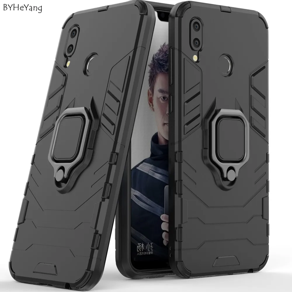 BYHeYang For Huawei Honor Play case Car Holder Stand Magnetic Bracket Cover Ring Bumper Back On Skin | Мобильные телефоны и