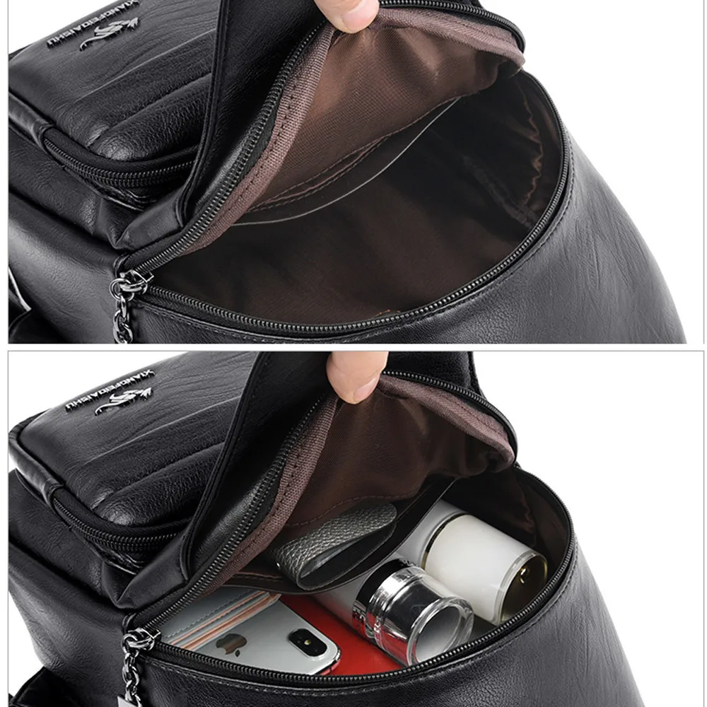New Women sheepskin Backpacks School Bags For Girls Female Fashion Backpack Travel Shoulder Bags High Quality Mochilas Feminina