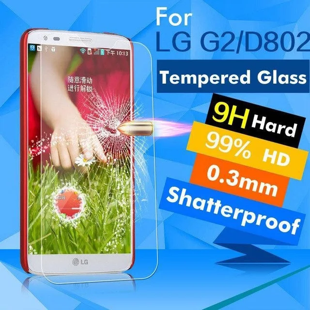 Закаленное стекло 2.5D для LG G2 Высококачественная защитная пленка