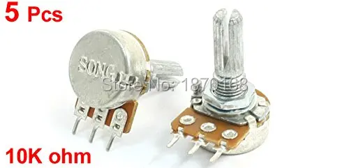 Одиночный поворотный линейный тип B потенциометр B10K 10K OHM Potenciometro 5% 2 Вт втулка вала
