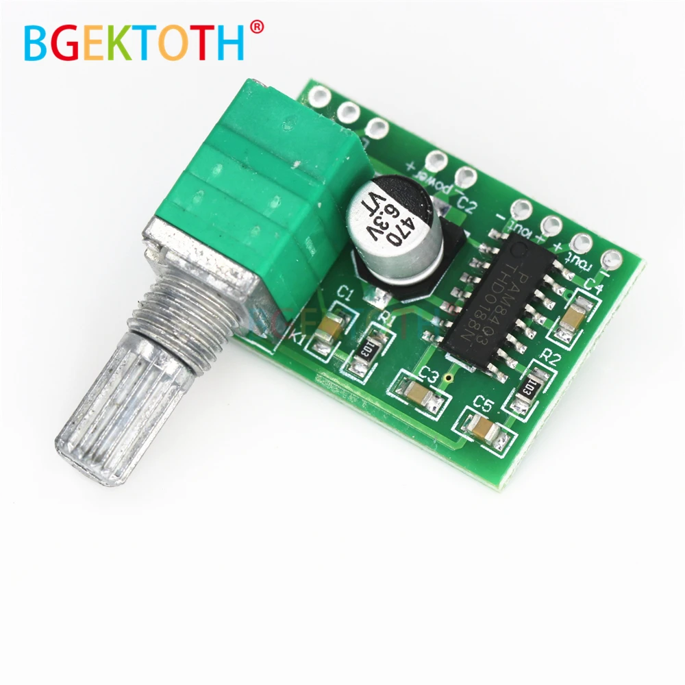Mini PAM8403 DC 5 В 2 канальный USB цифровой аудио усилитель плата модуль 2*3 Вт регулятор