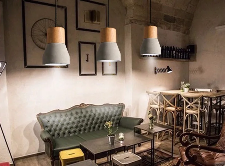 Скандинавский минималистичный Ретро винтажный подвесной светильник деревянный