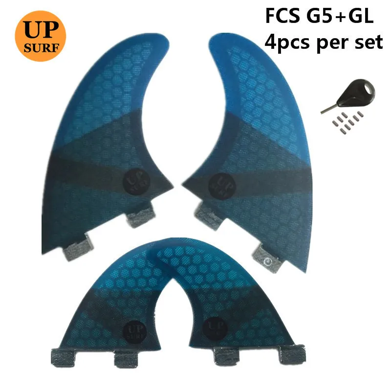 Плавники доски для серфинга G5 + GL FCS плавники с ключом вафельная ткань из
