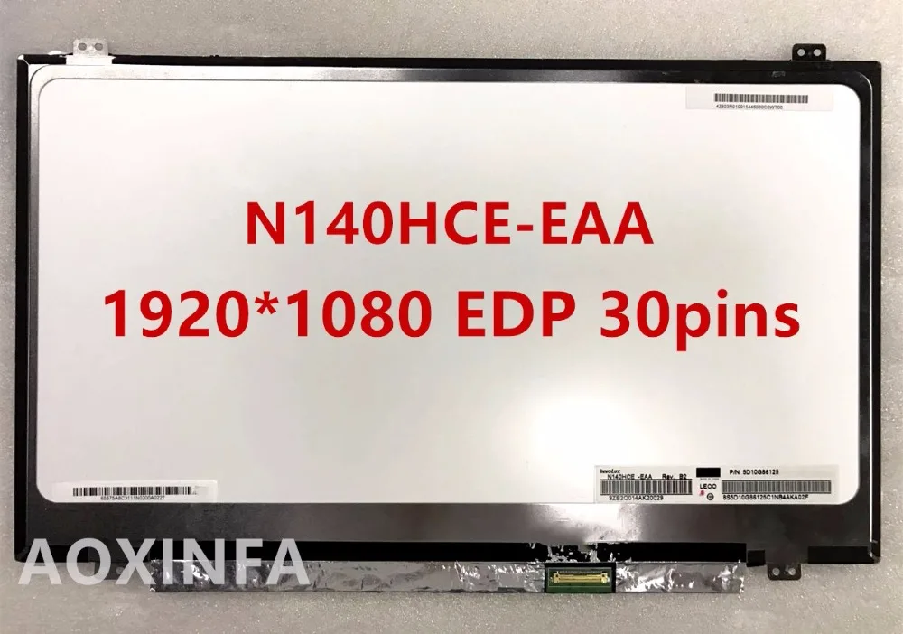 Бесплатная доставка LP140WF3 SPL1 SPD1 LP140WF1 SPB1 N140HCE EAA N140HGE EAB ЖК экран для ноутбука 1920*1080 EDP