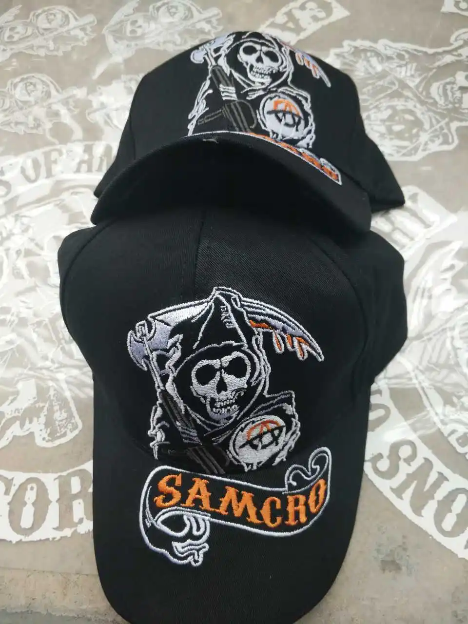 SAMCRO бейсболка SOA Sons of Anarchy с вышивкой черепа Повседневная бейсболка шапка модная Высококачественная спортивная шапка для гонок и мотоцикла