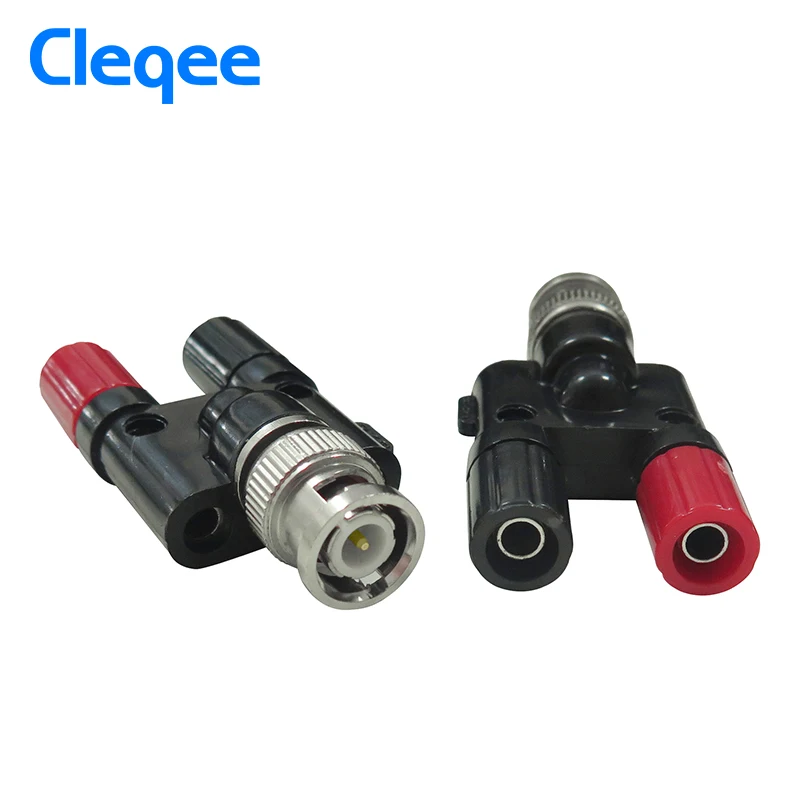 Cleqee P7009 5 шт. BNC штекер для двух двойных банановых разъемов RF адаптер соединитель |