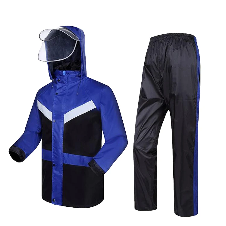 

New High visibility fashion rainwear rain suit reflective jacket waterproof trousers safety clothing workwear free shipping