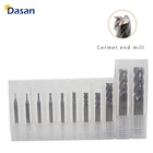 Концевая фреза 1 шт., 1 мм, 1,5 мм, 2,5 мм, 3 мм, 4, 5 мм, 6 мм, 8 мм, 10 мм, 12, 2 канавки, 4F, плоские концевые фрезы, фреза, фреза с ЧПУ, токарный станок, фрезерный резец, инструмент