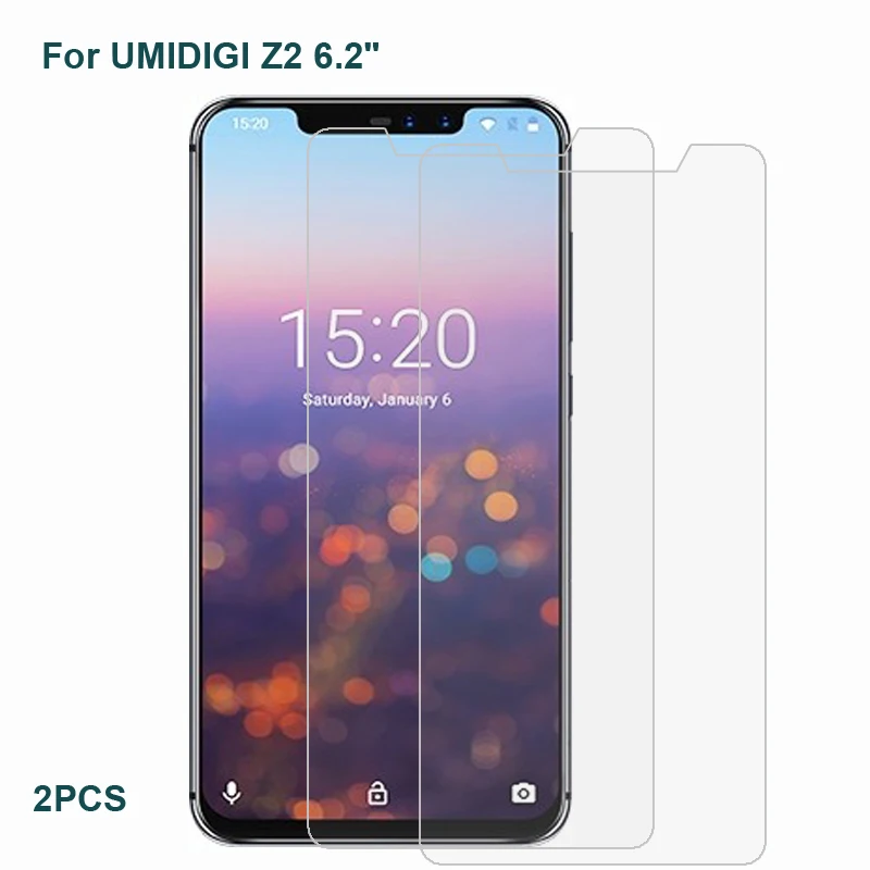 2 шт. для телефона UMIDIGI Z2 Стекло 9H высококачественная прозрачная защитная пленка