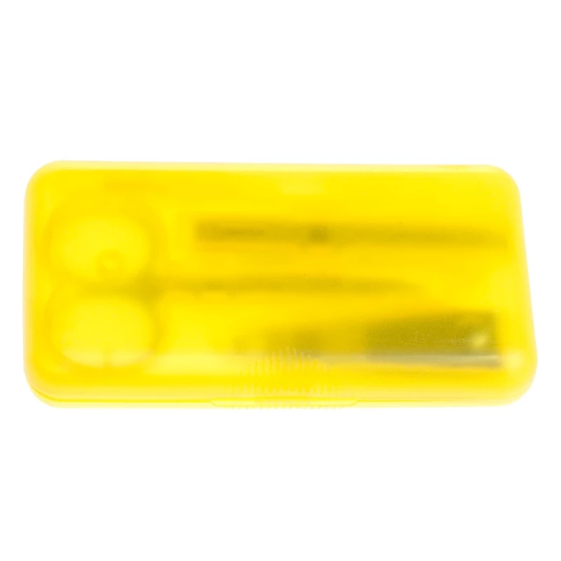 Yellow 4 шт./компл. Профессиональный Маникюр Педикюр Уход за лошадьми Набор Чехол Уход за ногтями кусачками для кутикул, ящик для инструментов - Цвет: Yellow