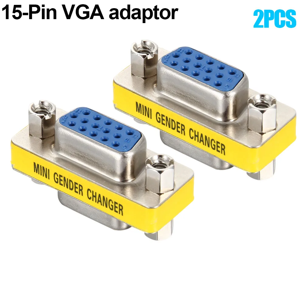 Горячая Распродажа 2 шт. 15 Pin HD VGA/SVGA гнездо переходник преобразователь|Кабели VGA| |