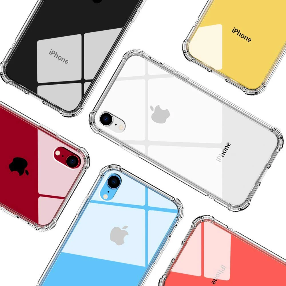 Ультратонкий Прозрачный чехол для iPhone 11 Pro Max X XR XS 6 6S 7 8 Plus ударный угловой бампер