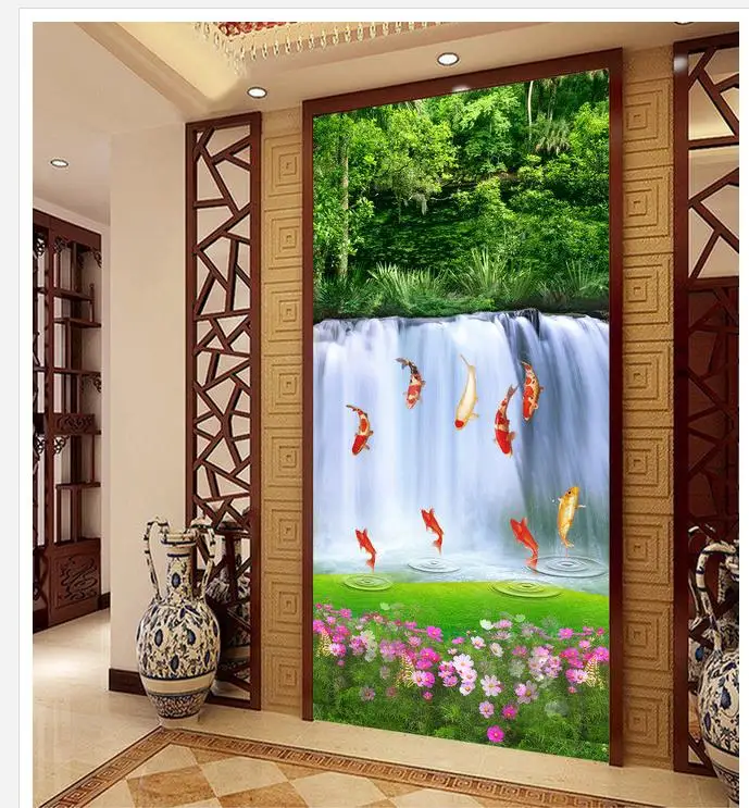 Винтаж обои 3d пейзаж вход украшение стены живопись Настенная Фреска фото