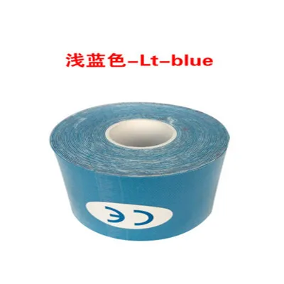 light blue 11 цветов можно выбрать розничный пакет кинезиологическая лента Водонепроницаемая эластичная клейкая лента 5 см* 5 м кинезиологическая тканевая лента - Цвет: light blue