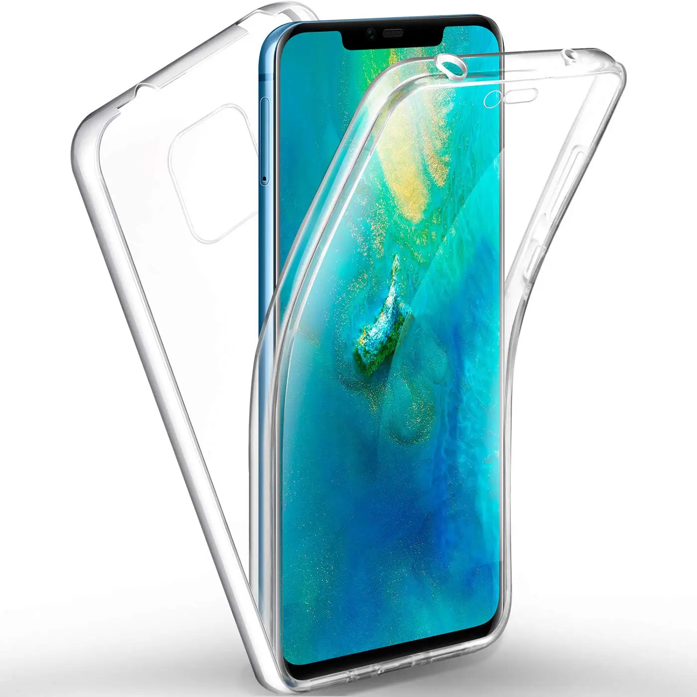 TPU+PET for Huawei Nova 3i P Smart Plus P20 Pro Mate 20 Lite Dropproof Soft Silicone Cover 360 Full Body Protect Clear Case |