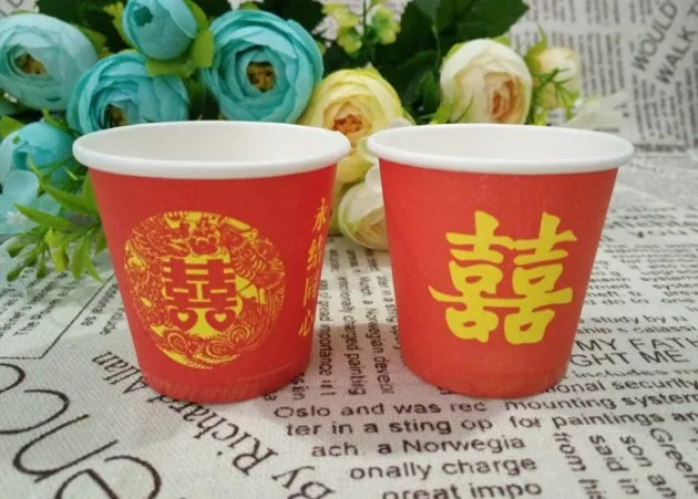 Товары для мероприятий и вечеринок товары китайской свадьбы красная Одноразовая