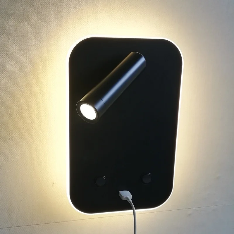 Topoch настенный светодиодный светильник с usb-портом для зарядки 5 в 2 А двойной