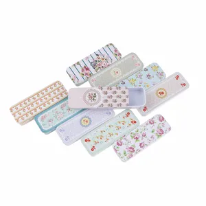 1 шт. портативная квадратная мини железная коробка для таблеток случайный 9,2*3,2*1,5 см