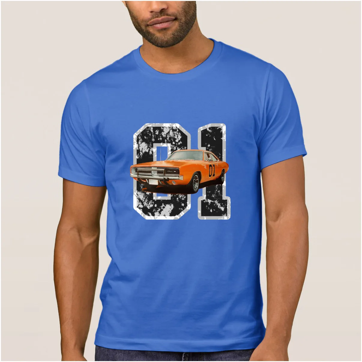 La Maxpa Costume Breathable men's t shirt 1970 charger general lee t-shirt Sunlight Pattern tee man cool Top Quality | Мужская