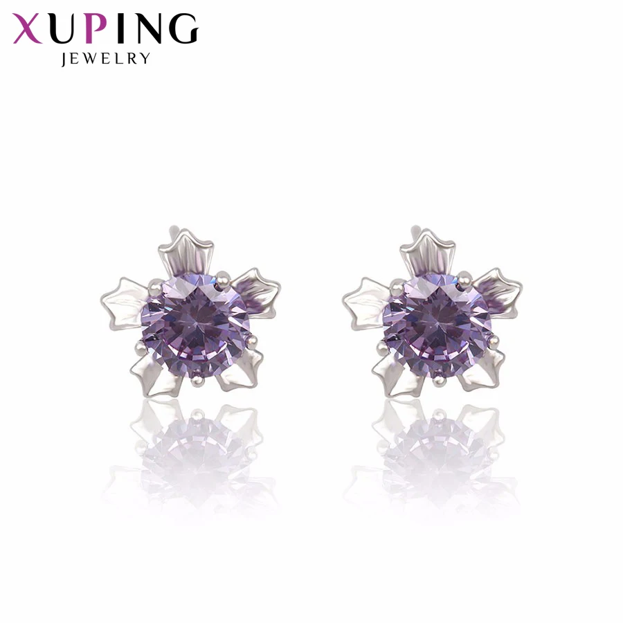 Xuping элегантные серьги новый дизайн синтетический кубический цирконий модные