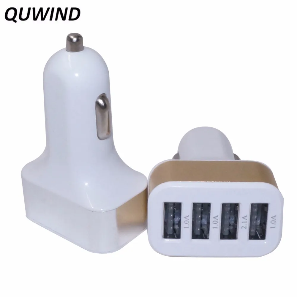 Автомобильное зарядное устройство QUWIND с 4 USB-портами 5 В 3 1 А | Мобильные телефоны и