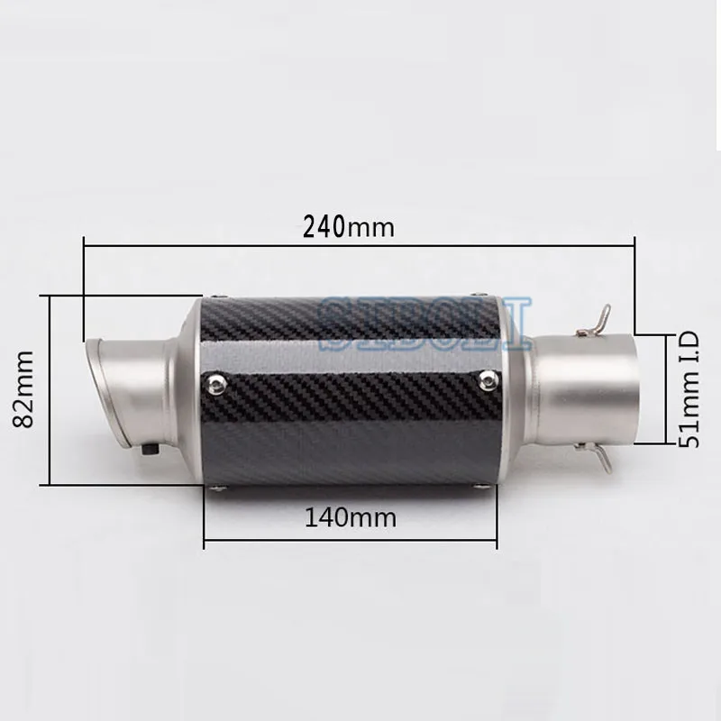 Универсальный модифицированный выхлопной глушитель для мотогонок труба из