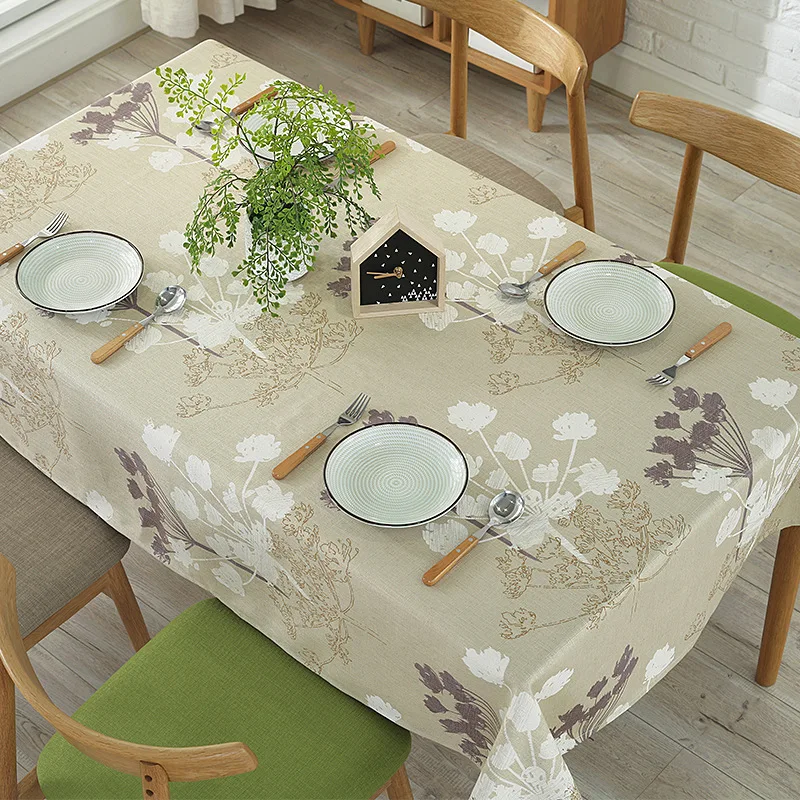 Скатерть для стола льняная растительная Цветочная печать современный стиль tapete