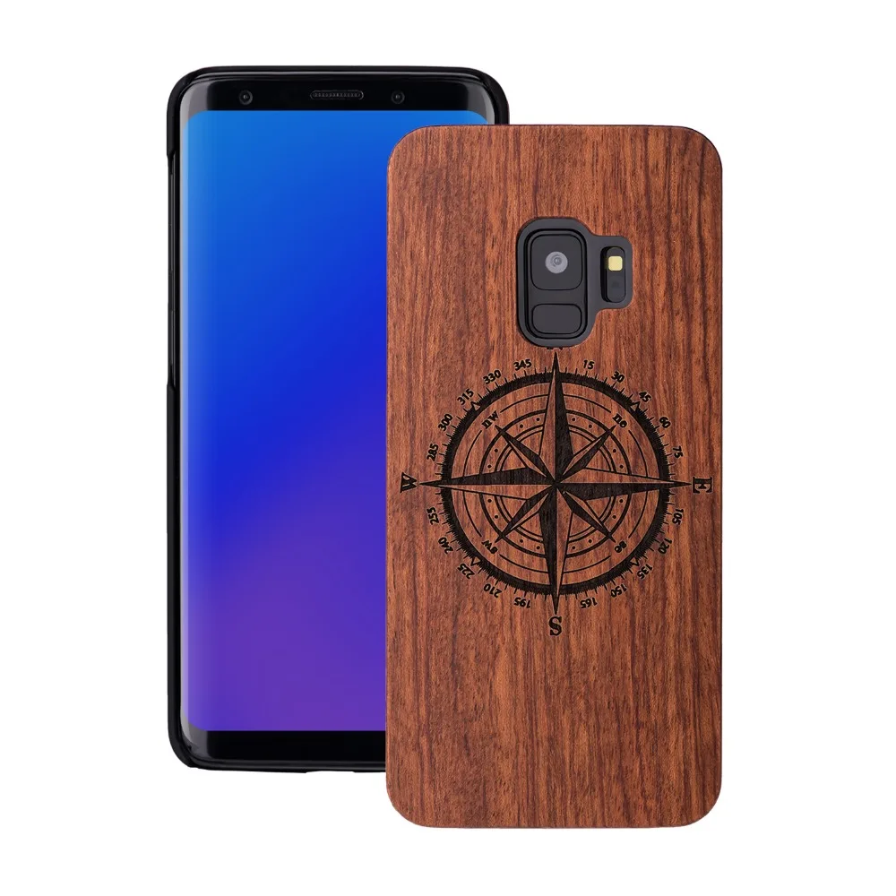 Чехол из натурального дерева+ PC для samsung Galaxy Note 10, 9, 8, S10e, S10, S9, S8 Plus, S7, S6 Edge, чехол для телефона, оболочка, кожаная сумка