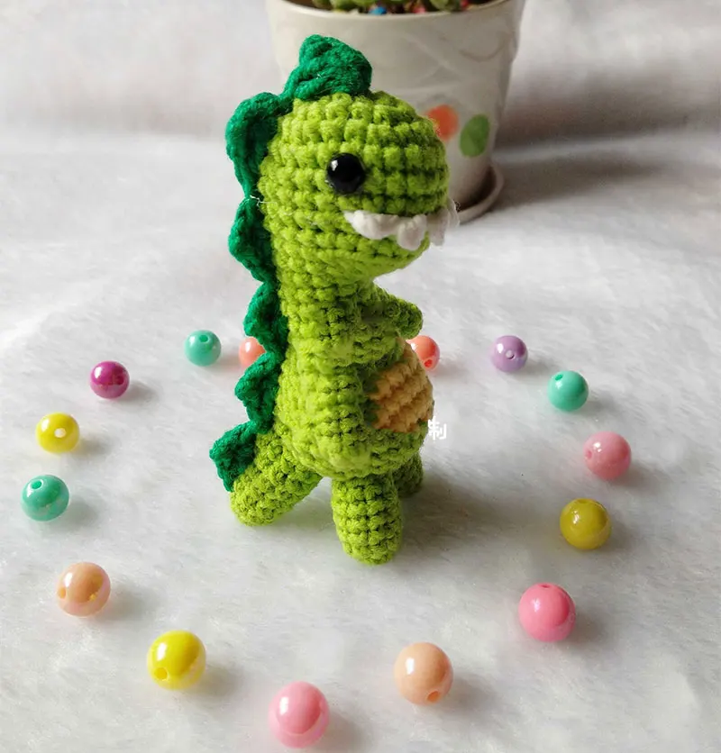 6 9 см мини маленькая Фигурка динозавра ручной работы крючком Amigurumi милая кукла