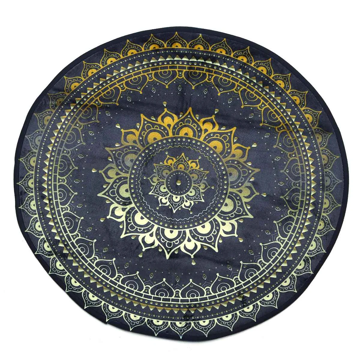 yd5 60 см* 60 см круглый напольный коврик для медитации йоги 5 мм нескользящий круглый коврик для фитнеса из замши - Цвет: yd5