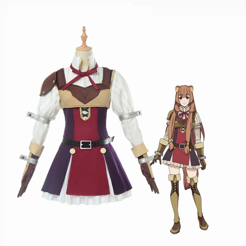 Аниме Rising of The Shield Hero Raphtalia Косплей Костюм Tate no Yuusha Nariagari женское платье полный