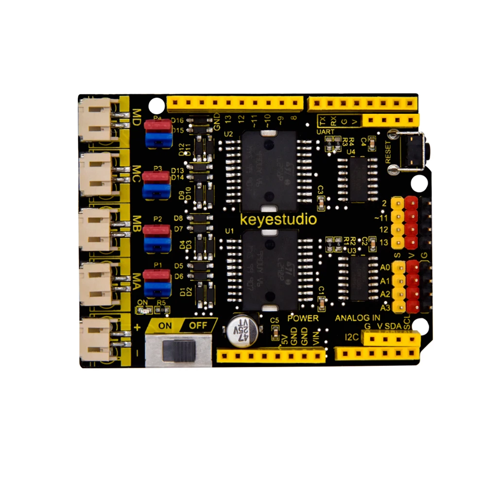 Keyestudio 4 канала L298P автомобильных дисков щит V1.0 для Робот ардуино