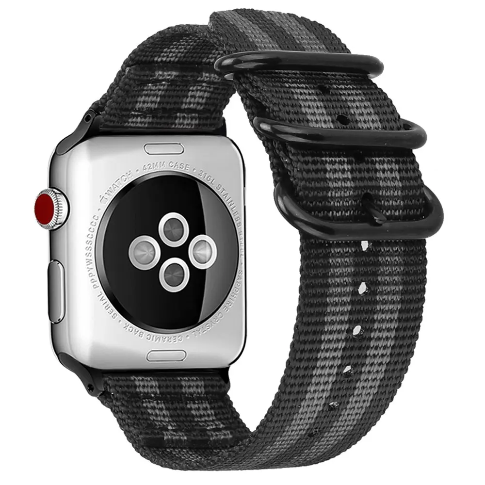 Нейлоновый ремешок для apple watch 4 44 мм 40 мм аксессуары для мужских и женских часов дышащий браслет для iWatch серии 1 2 3 42 мм 38 мм