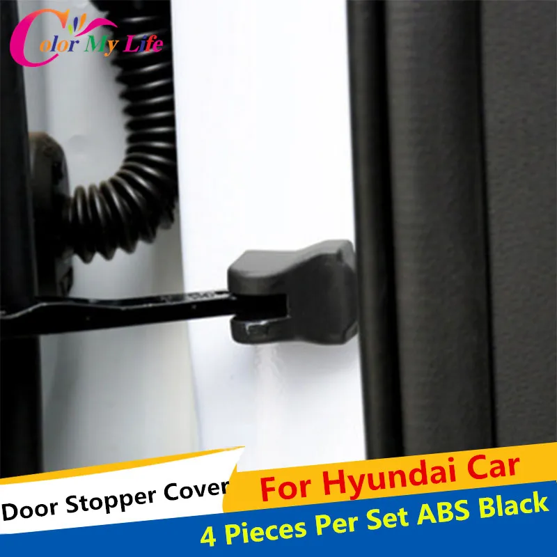 4 шт./компл. ABS черный защитный ограничитель двери автомобиля крышка Стикеры для