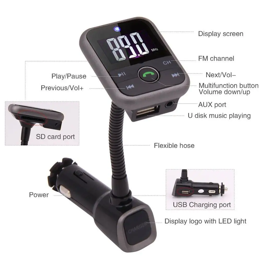 Bluetooth автомобильный набор свободные руки без использования рук fm передатчик MP3
