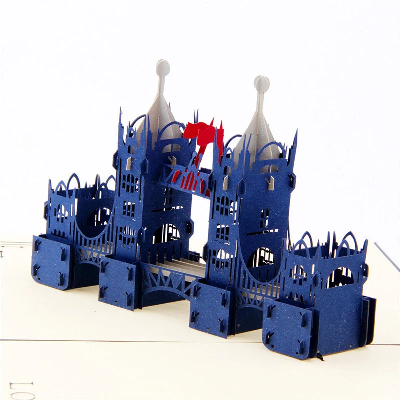 3D лазерная резка ручной работы резьба лондонская башня мост бумажные