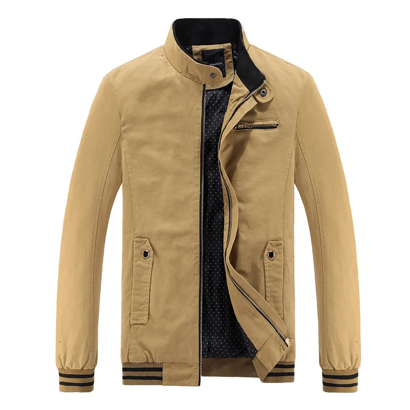 2019 на осень-зиму куртка мужская повседневная однотонная хлопковая футболка для