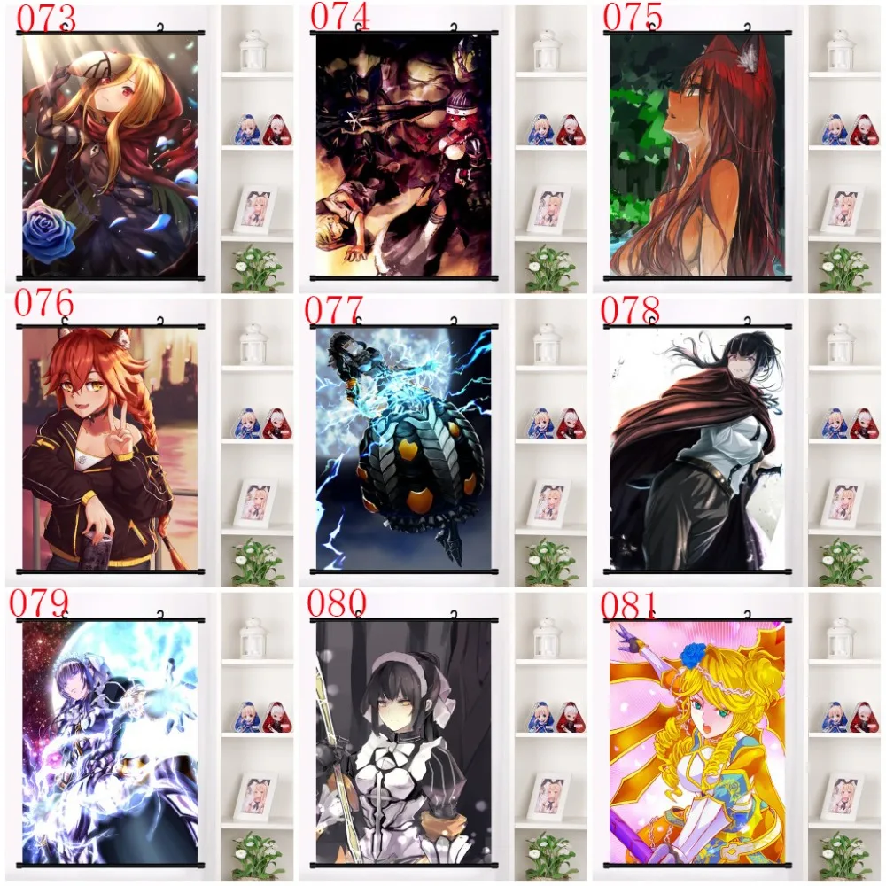 Персонаж Аниме Overlord Ainz Ooal платье shalltear bloodfallen настенные свитки плакат Настенные подвесные плакаты коллекция домашнего декора подарки
