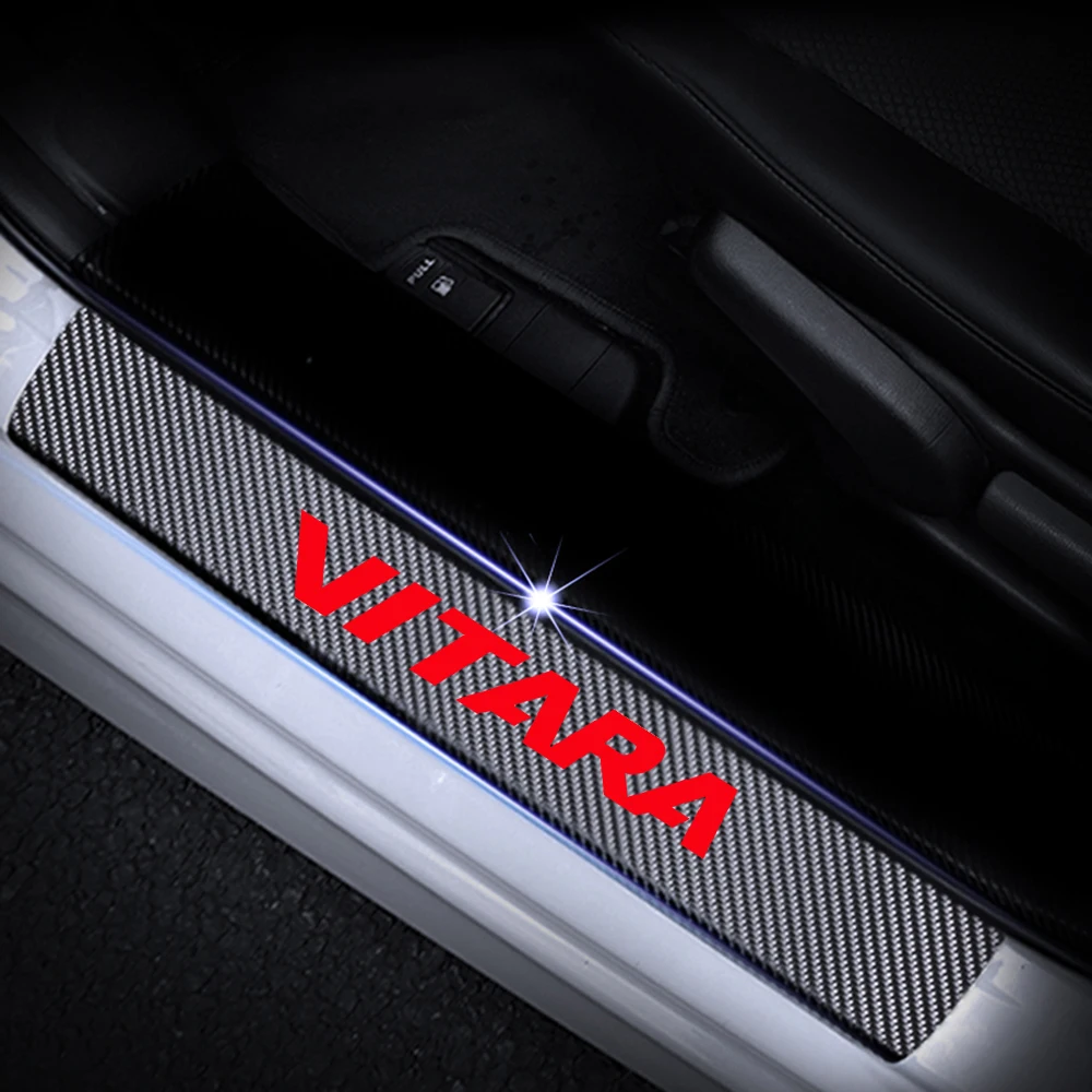 Для Suzuki VITARA порога протектор Светоотражающие 4D углеродного волокна Стикеры