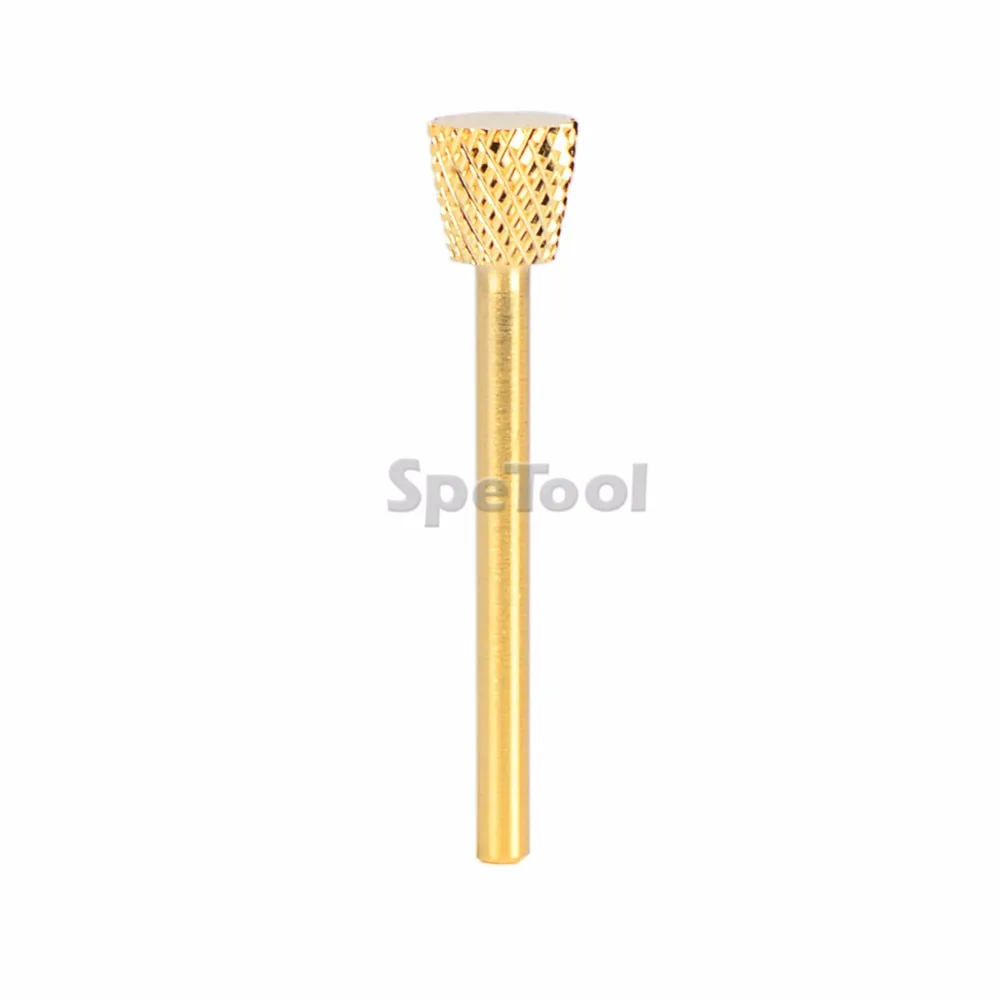 SpeTool 19 форм Позолоченные вольфрамовые карбидные сверла для ногтей инструменты для дизайна ногтей Аксессуары для электрического удаление маникюра гель